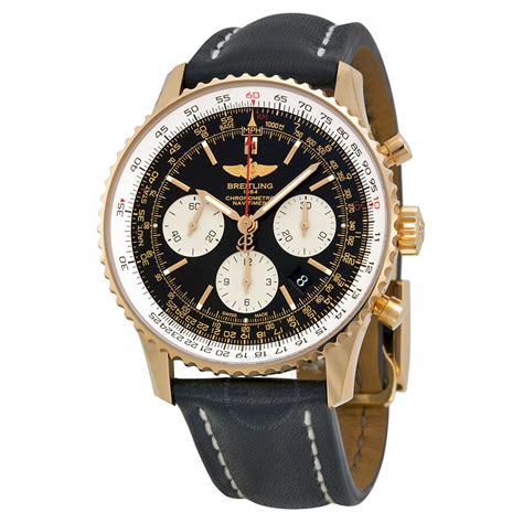 breitling navitimer 01 brown leather|Breitling Navitimer black dial.